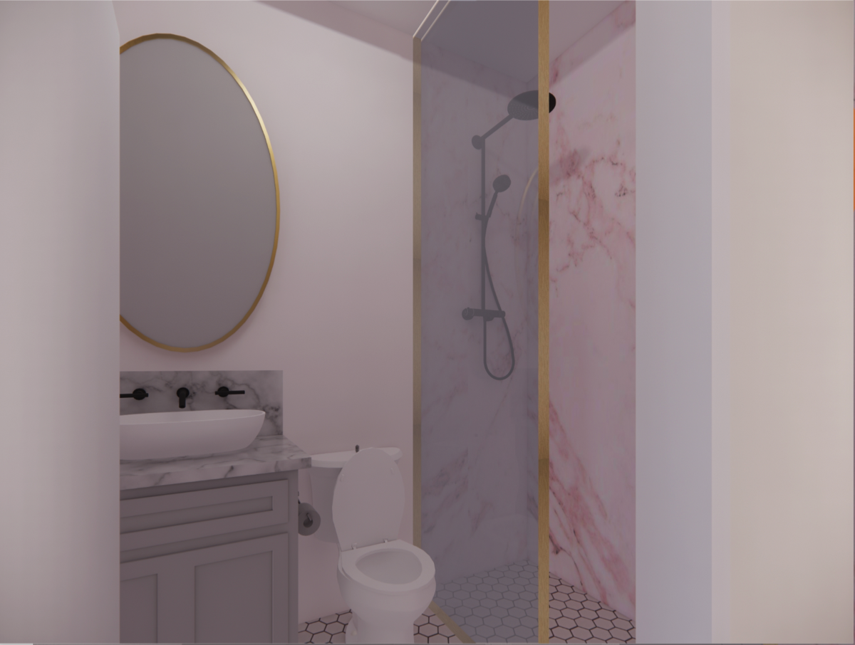 2 Bed + Den: Bathroom