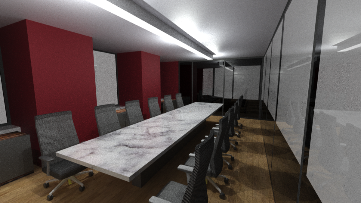 AutoCAD 3D: Rendered Boardroom