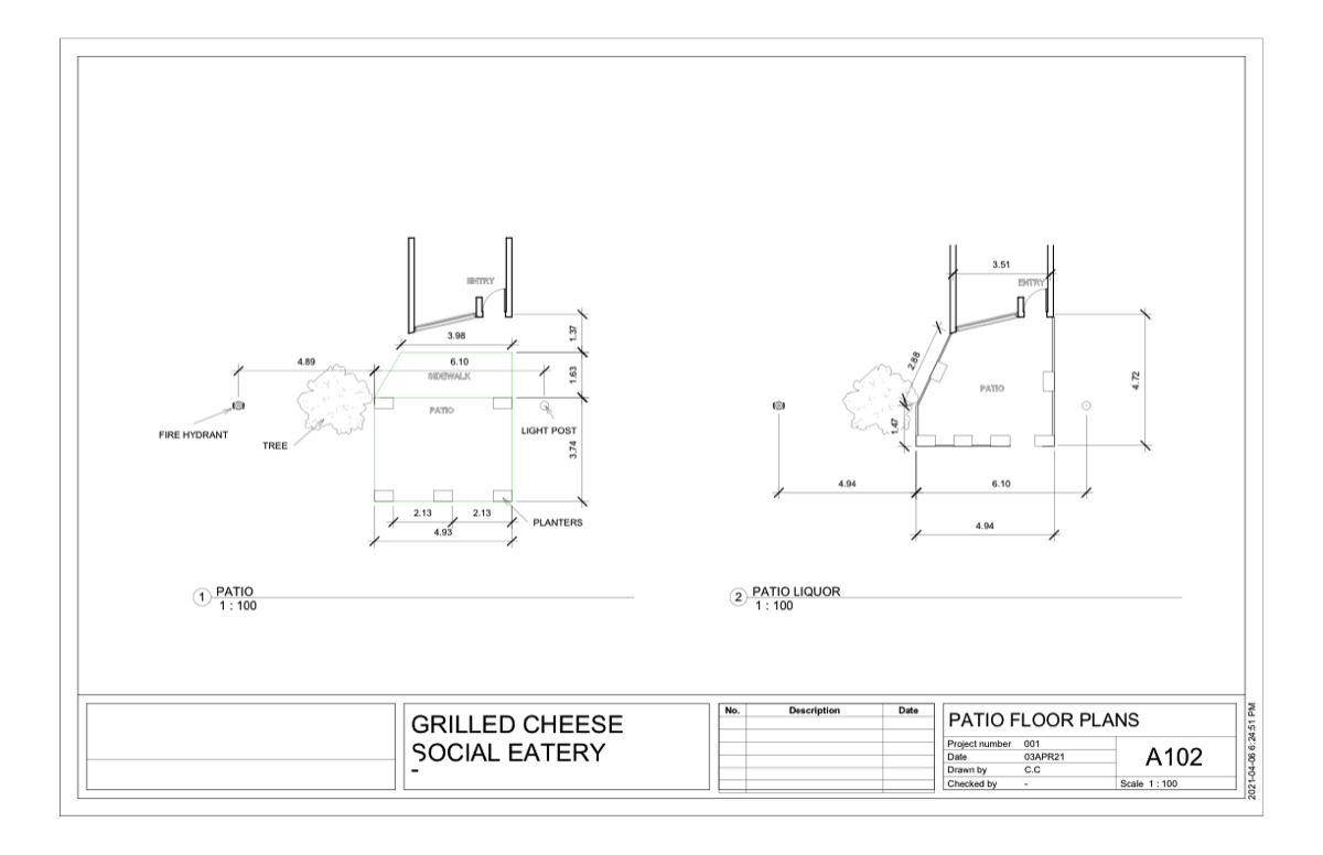 GCSE Liquor License: Patio Floor Plan 